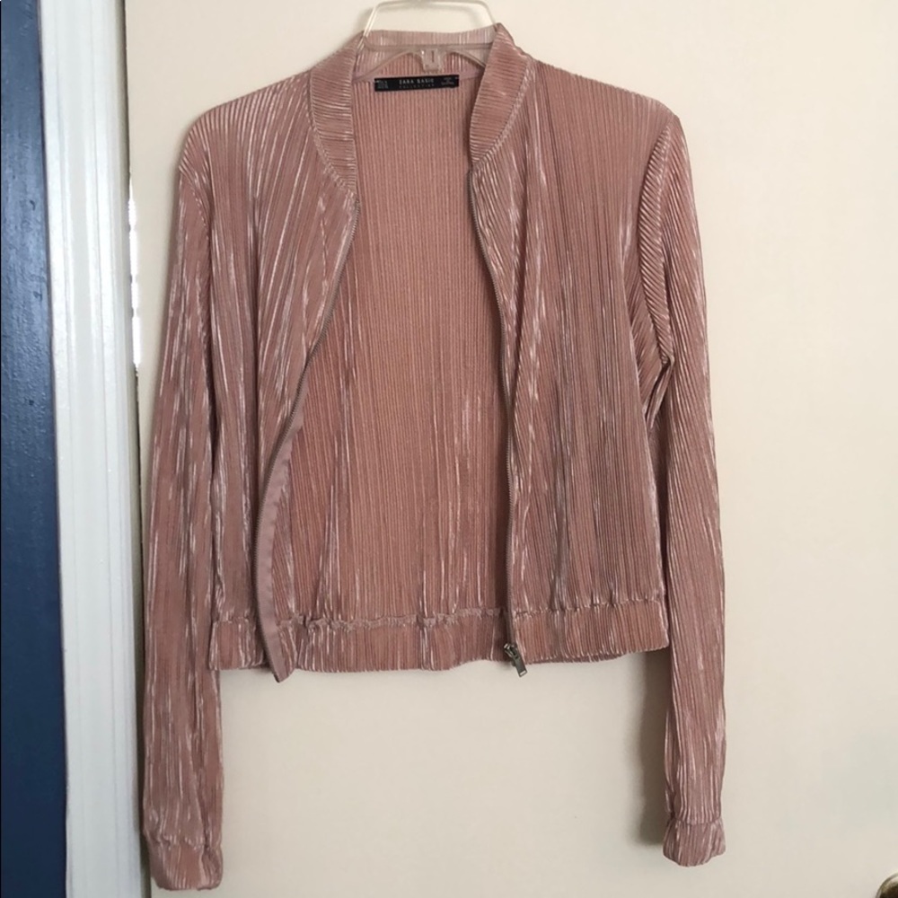 Zara Pink Lightweight Bomber Jacket
